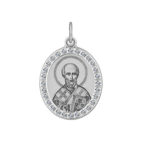 

Подвеска из серебра SOKOLOV 94100217, фианит, 94100217