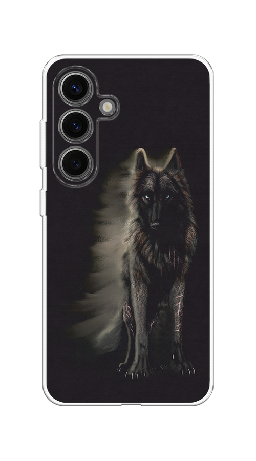 

Чехол на Samsung Galaxy S25 "Туманный волк", Черный, 2110350-1