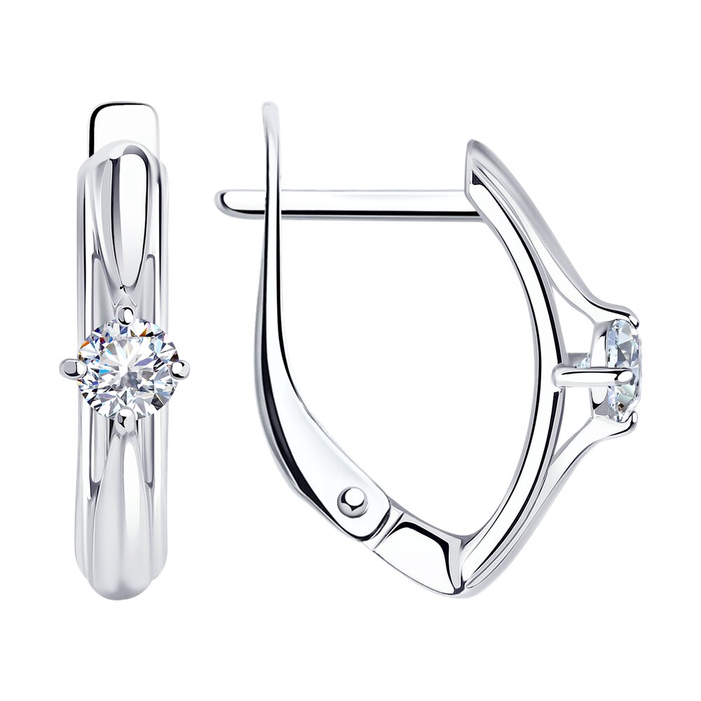 

Серьги из серебра с фианитом Diamant 94-120-01381-1, 94-120-01381-1