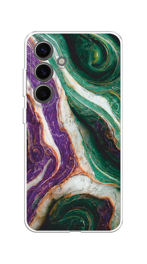 

Чехол на Samsung Galaxy S25 "Фиолетово-зеленый мрамор", Зеленый;фиолетовый, 2110350-1