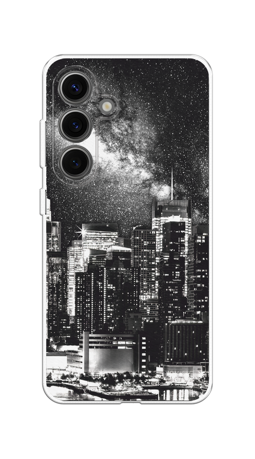 

Чехол на Samsung Galaxy S25 "Ночной Нью-Йорк", Черный;серый;белый, 2110350-1