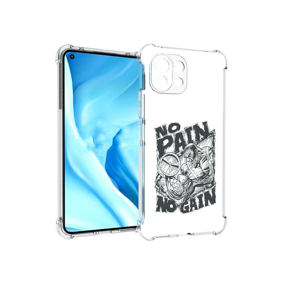 

Чехол MyPads Tocco для Xiaomi Mi 11 Lite бодибилдинг тяжелая работа (PT159462.256.238), Прозрачный, Tocco