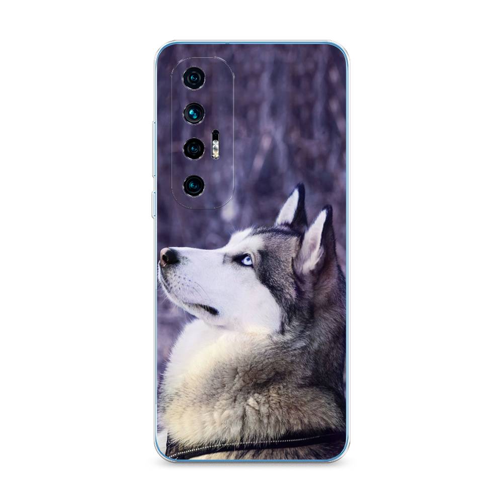 

Чехол на Xiaomi Mi 10S "Хаски 1", Фиолетовый;белый, 310550-1