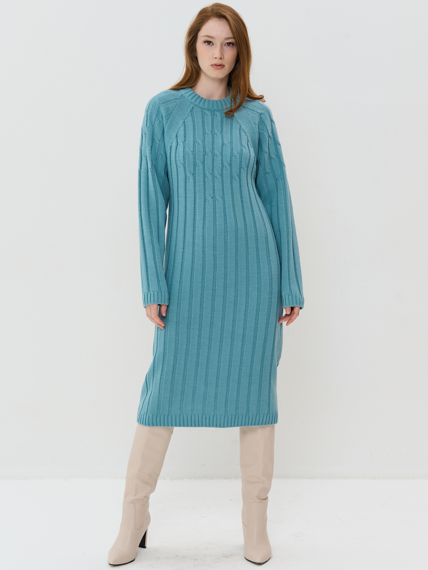 

Платье женское VAY 5232-2512 бирюзовое 48-50 RU, Бирюзовый, 5232-2512