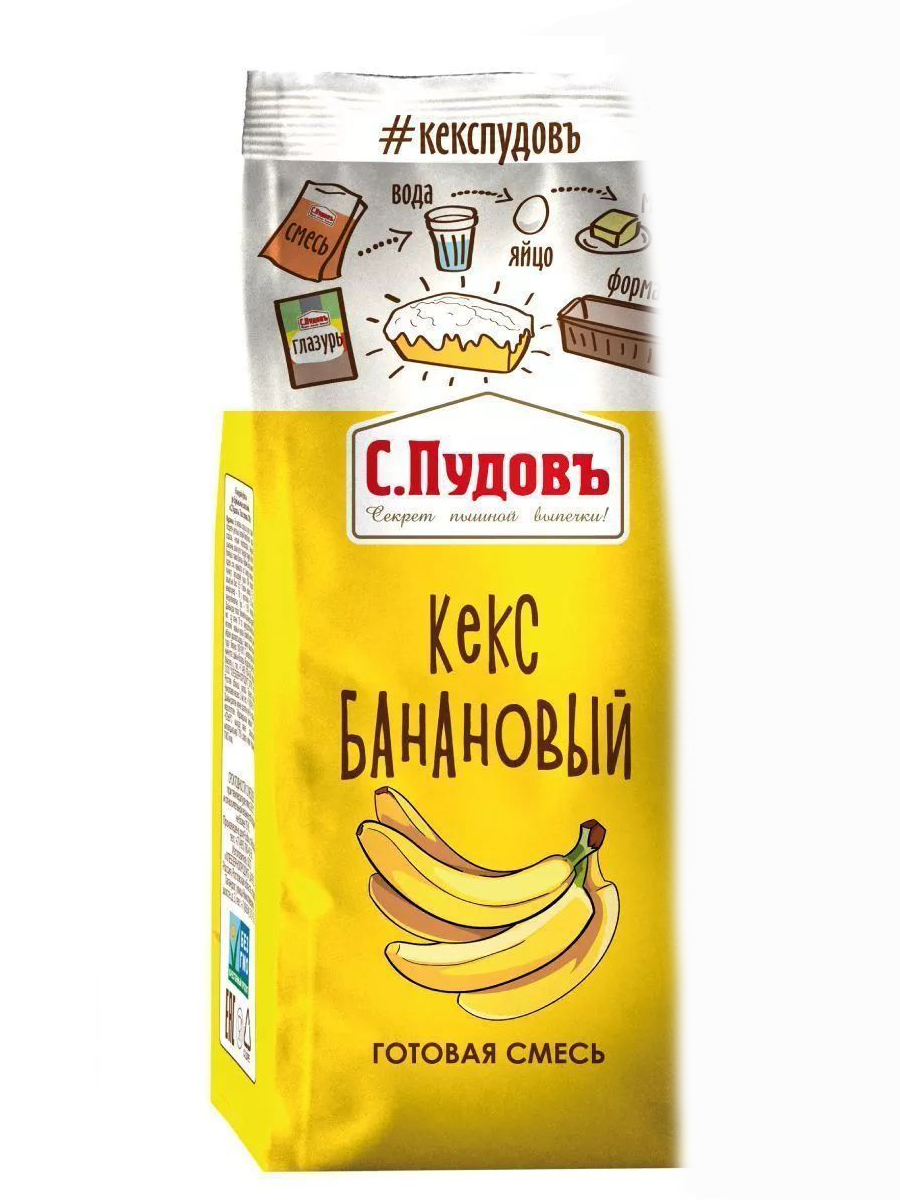 

Смесь для выпечки С.Пудовъ Кекс Банановый 300 г
