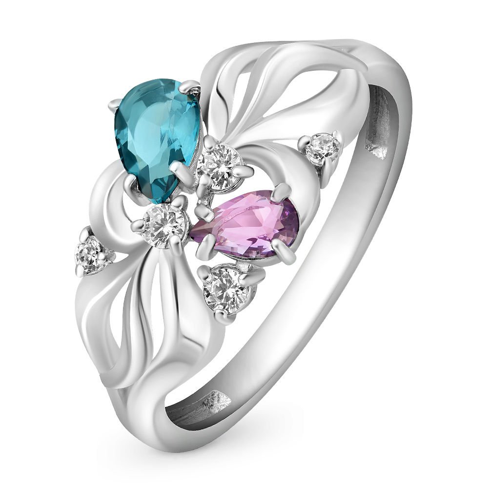 

Кольцо женское из серебра с ювелирным кристаллом, фианитом 585Gold 701006825, р. 18, 701006825