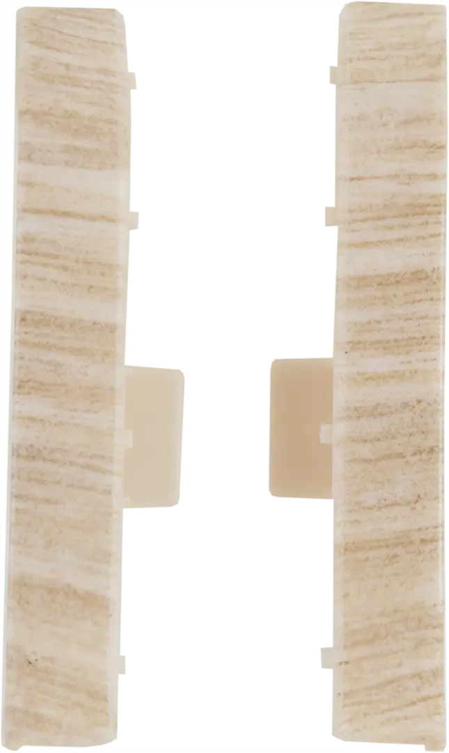 Заглушка для плинтуса левая и правая «Дуб Сибирский», высота 62 мм, 2 шт. заглушка правая pvc stair d r arlight 015474