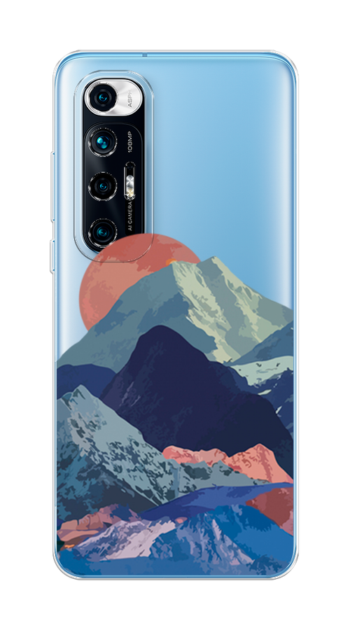 

Чехол на Xiaomi Mi 10S "Закат в снежных горах", Красный;серый;голубой, 310550-2