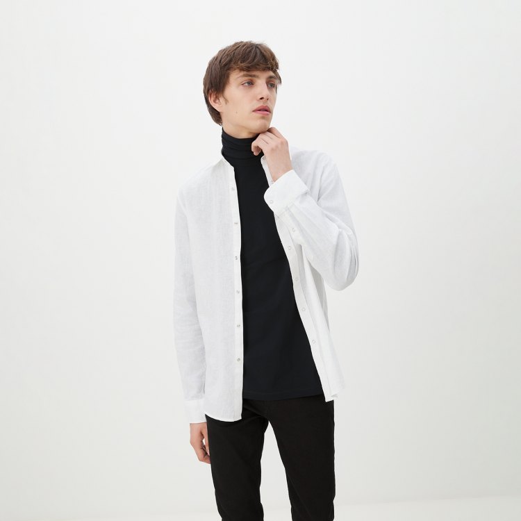 

Рубашка мужская Maison David BLN926-1 белая L, Белый, BLN926-1
