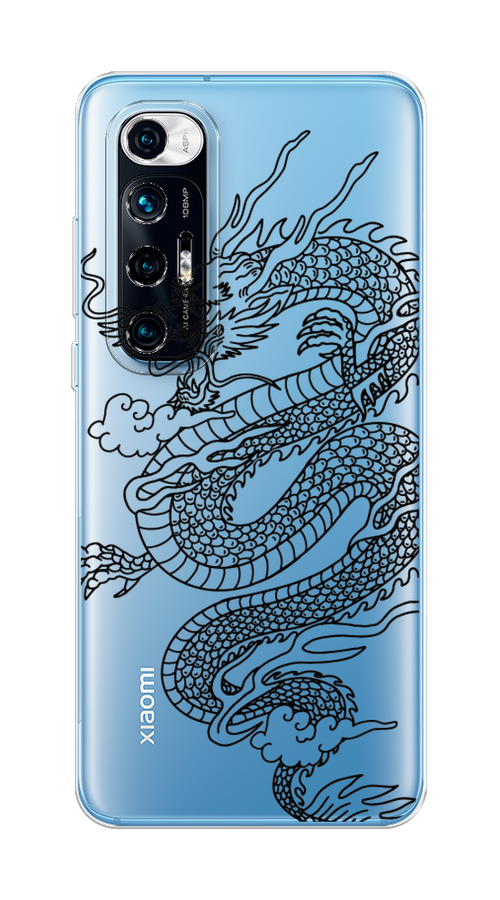 

Чехол на Xiaomi Mi 10S "Большой китайский дракон", Черный;серый, 310550-1