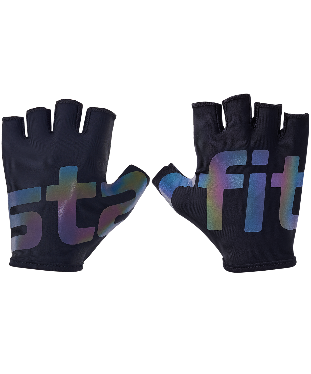 фото Перчатки для фитнеса starfit wg-102, черный/светоотражающий