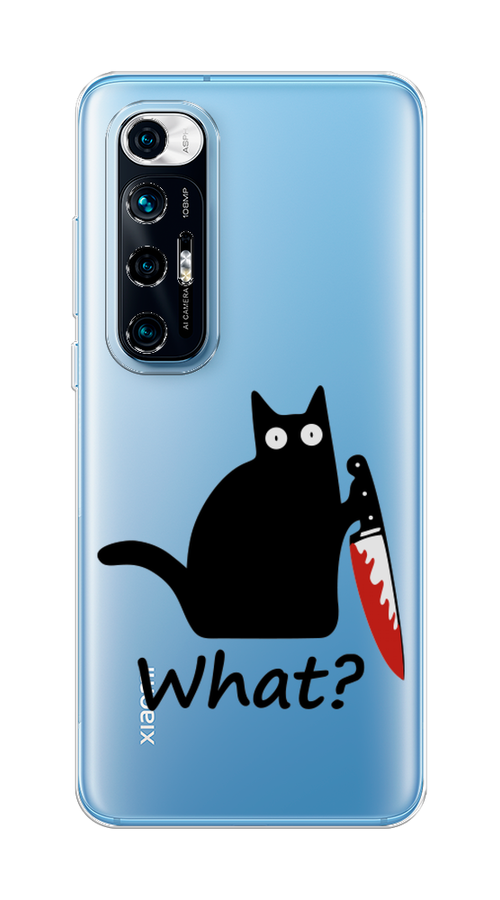 

Чехол на Xiaomi Mi 10S "Котик с ножом", Черный;красный, 310550-6