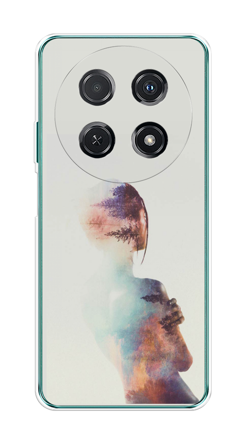 

Чехол на Huawei Nova 12i "Девушка-лес", Розовый;голубой;серый, 6123950-1