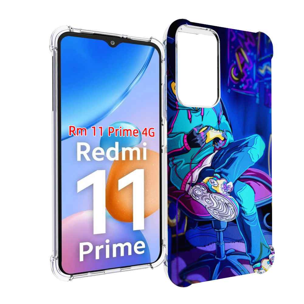 

Чехол MyPads киберпанк игрок для Xiaomi Redmi 11 Prime 4G, Прозрачный, Tocco