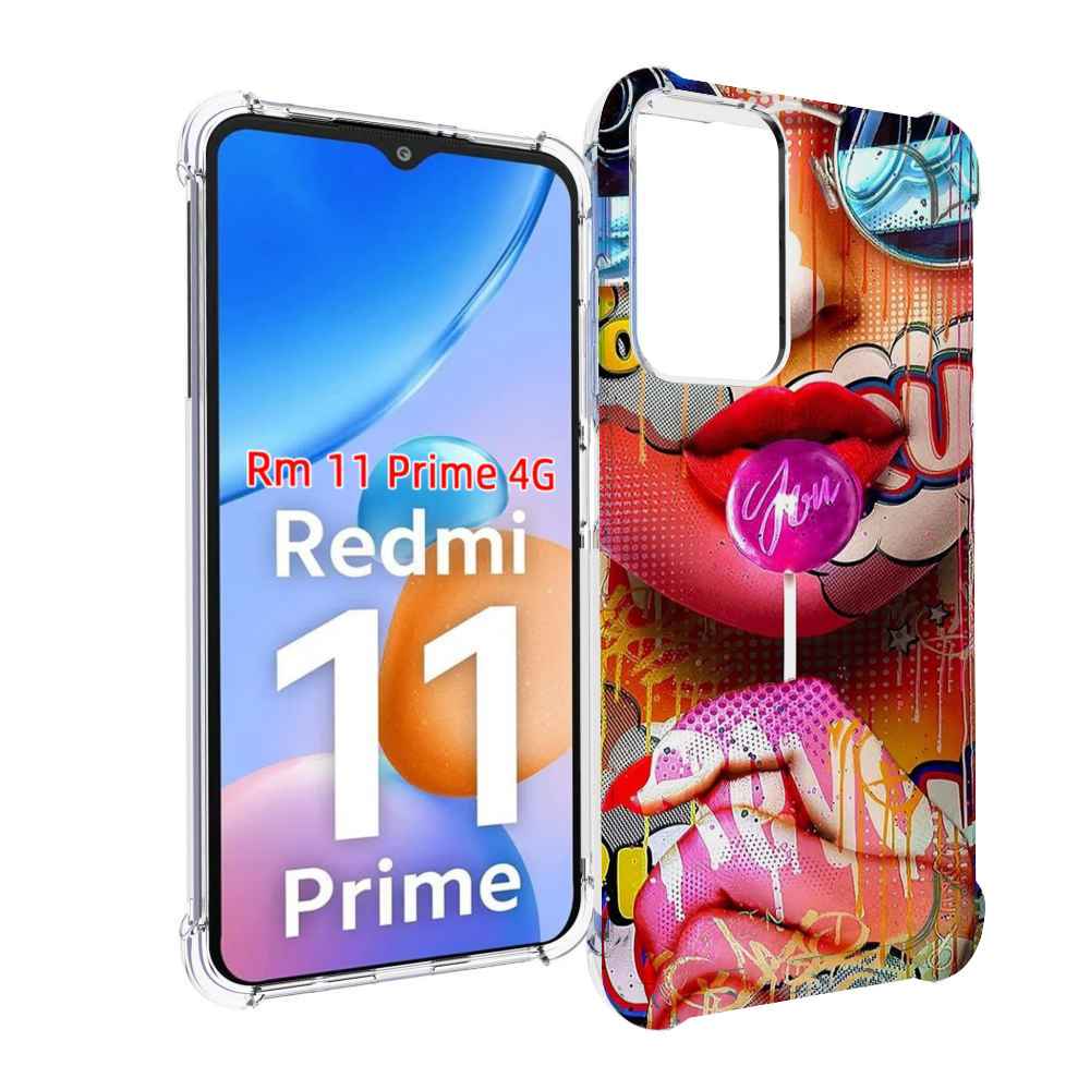 

Чехол MyPads комикс-девушка женский для Xiaomi Redmi 11 Prime 4G, Прозрачный, Tocco