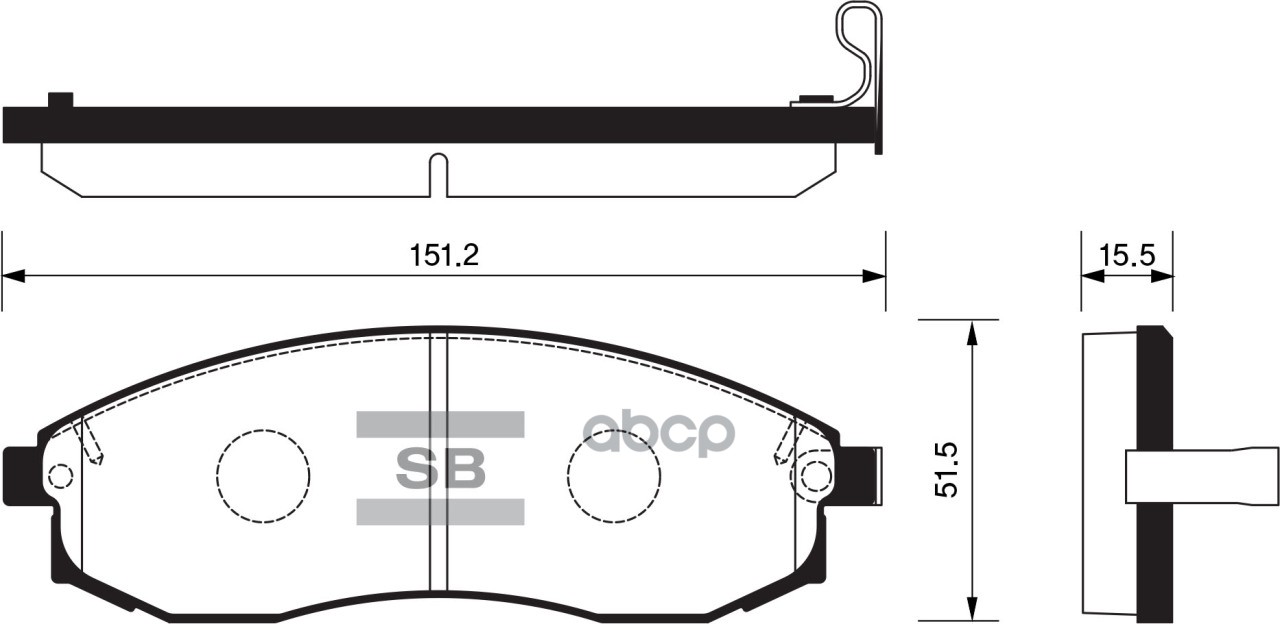 

Тормозные колодки Sangsin brake передние SP1256, SP1256