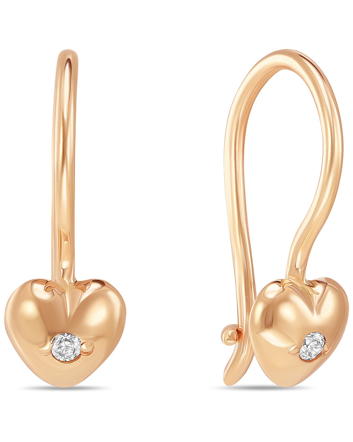 

Серьги из красного золота MIUZ Diamonds (Московский ювелирный завод) E01-59505-Z, фианит, E01-59505-Z