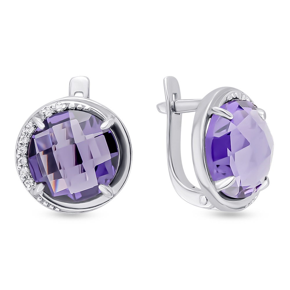 

Серьги из серебра с ювелирным кристаллом, фианитом 585Gold 702010162, 702010162