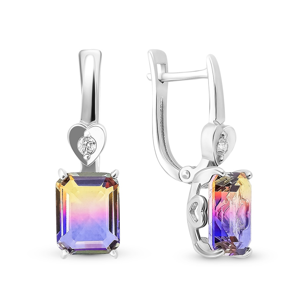 

Серьги из серебра с ювелирным кристаллом, фианитом 585Gold 702010171, 702010171