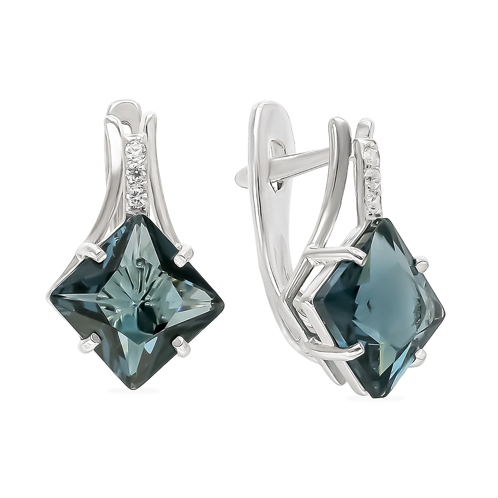 

Серьги из серебра с ювелирным кристаллом, фианитом 585Gold 702010205, 702010205