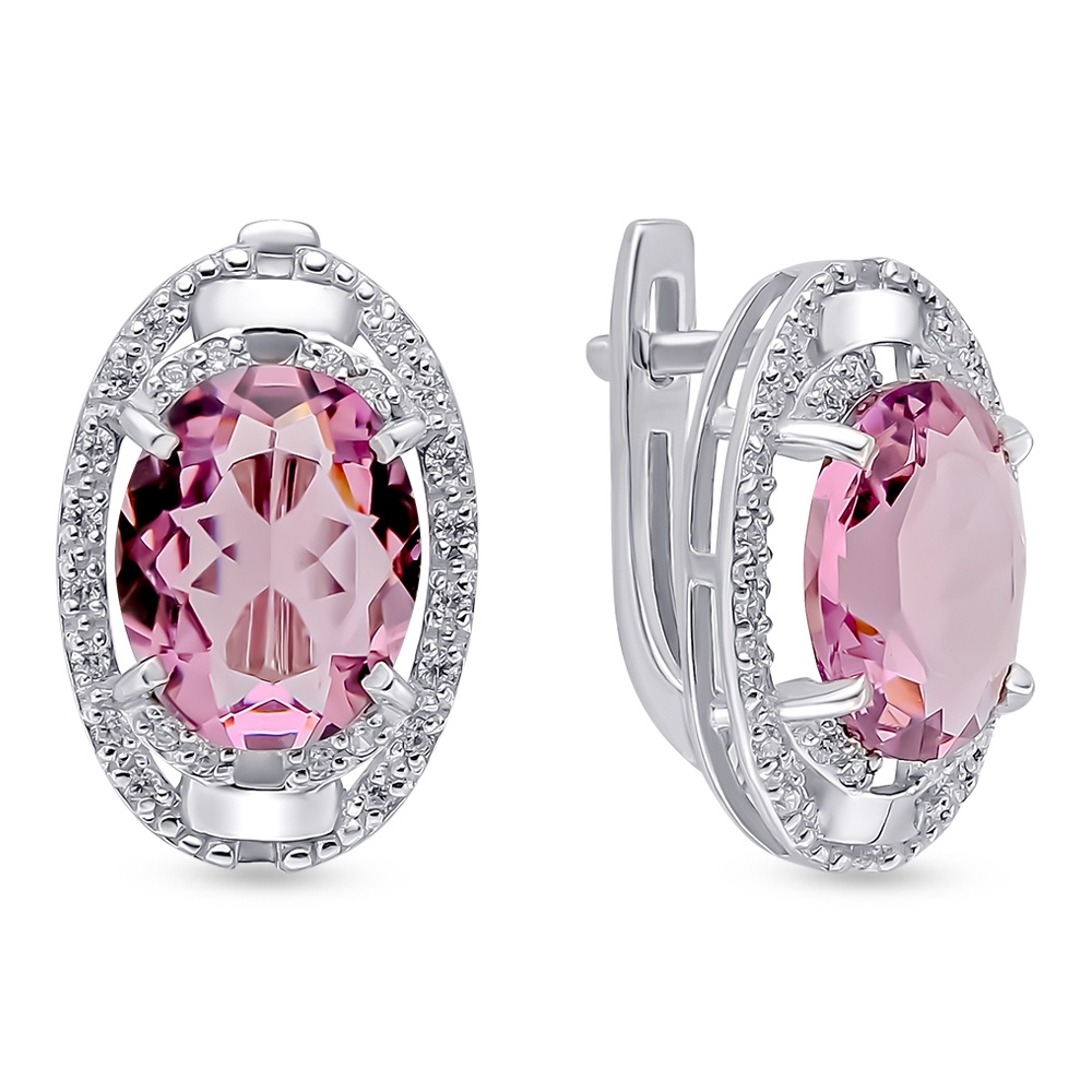 

Серьги из серебра с ювелирным кристаллом, фианитом 585Gold 702010211, 702010211