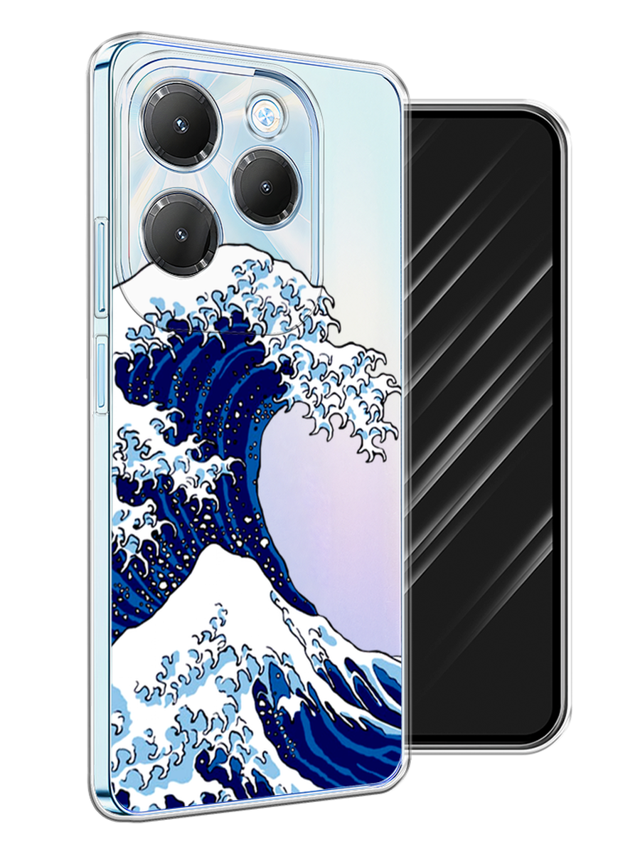 

Чехол Awog на Infinix Hot 40 Pro "Волна в Канагаве", Синий;белый, 3105350-1