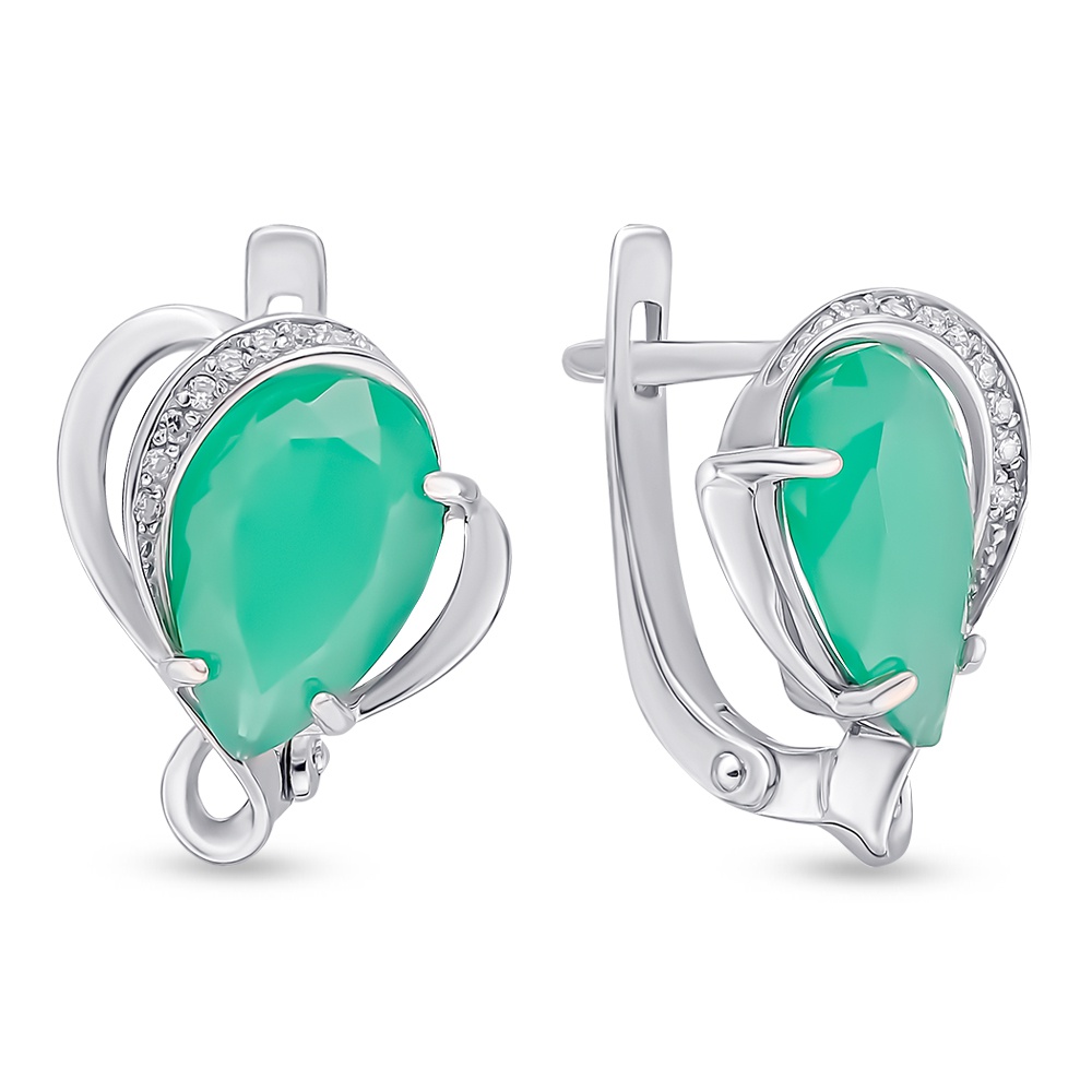 

Серьги из серебра с ювелирным кристаллом, фианитом 585Gold 702010190, 702010190