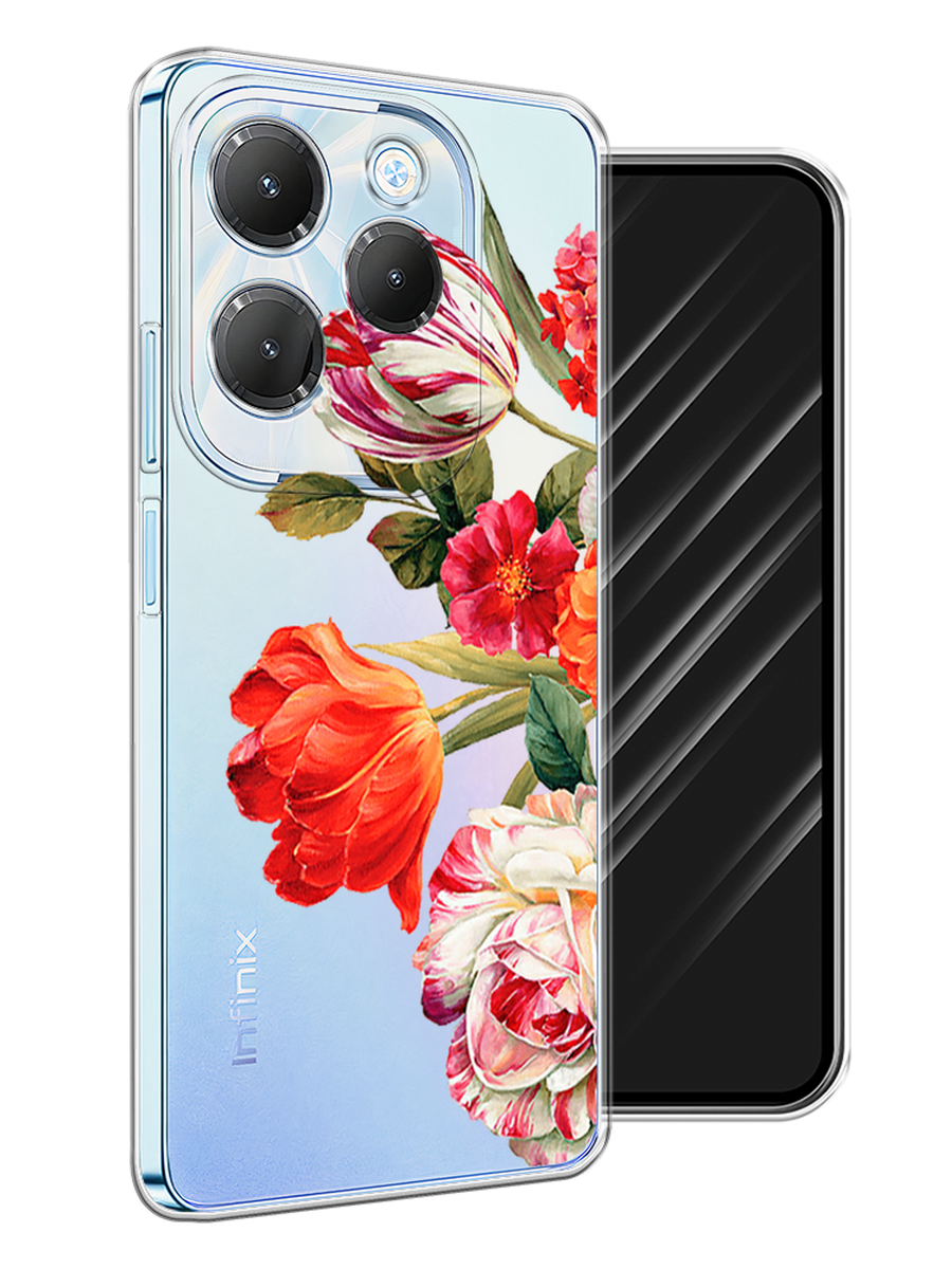 

Чехол Awog на Infinix Hot 40 Pro "Весенний букет", Красный;розовый;зеленый, 3105350-1