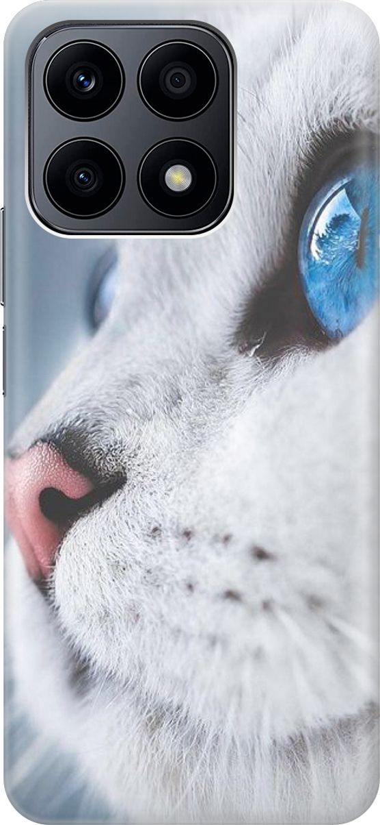 

Силиконовый чехол на Honor X8a с принтом "Кошачий взгляд", Белый;голубой, 158881
