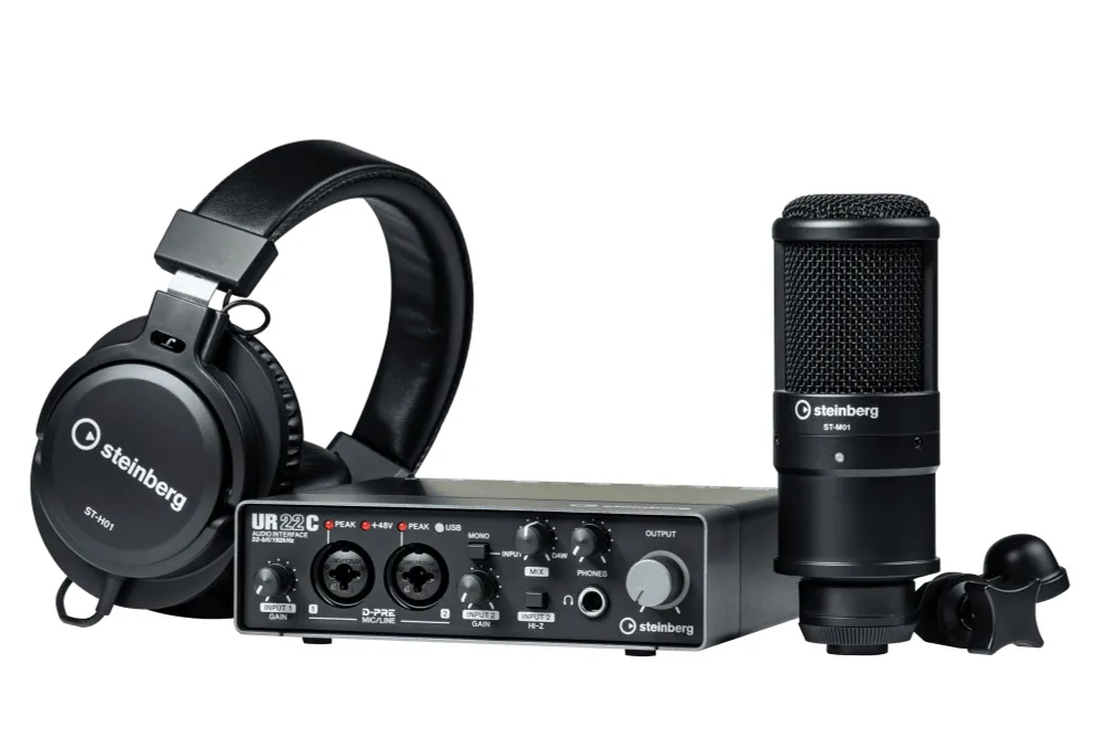 

UR22C Recording Pack Комплект: USB аудиоинтерфейс, наушники, студийный микрофон