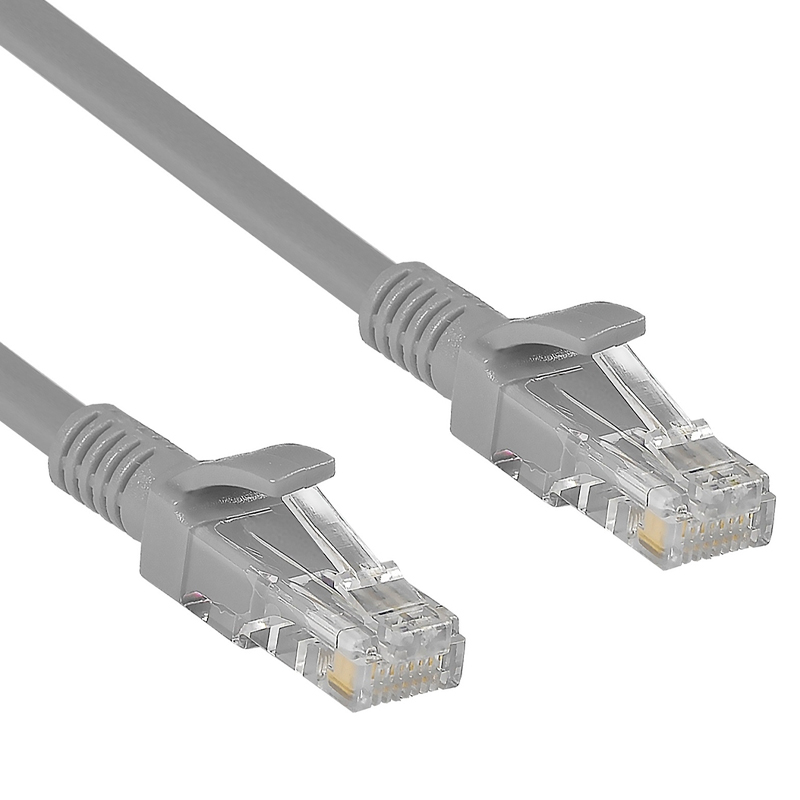 Патч-корд ExeGate RJ-45 - RJ-45 вилка-вилка 2м (17618904) серый