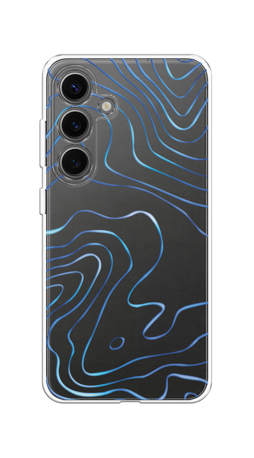 

Чехол на Samsung Galaxy S25 "Blue lines", Прозрачный;синий, 2110350-1