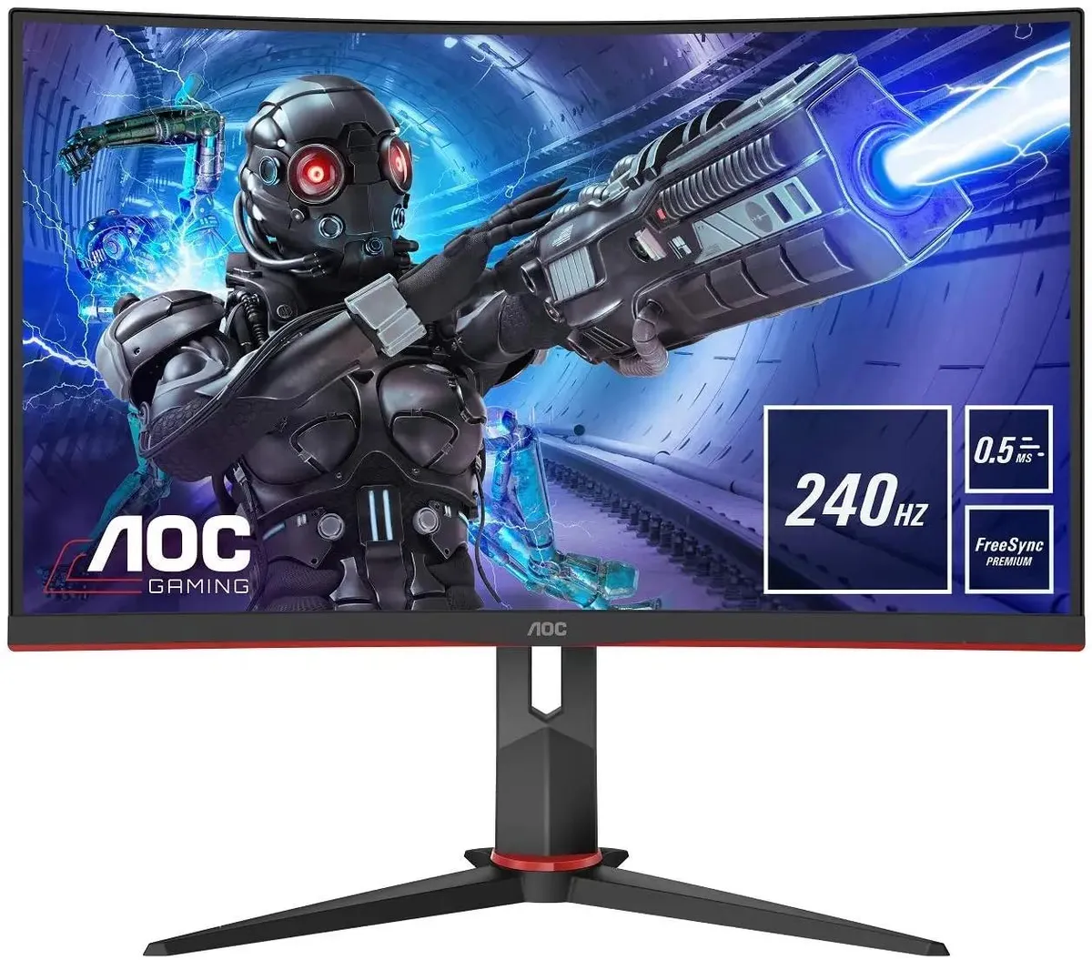 27" Монитор AOC C27G2ZU/BK черный, красный 240Hz 1920x1080 VA