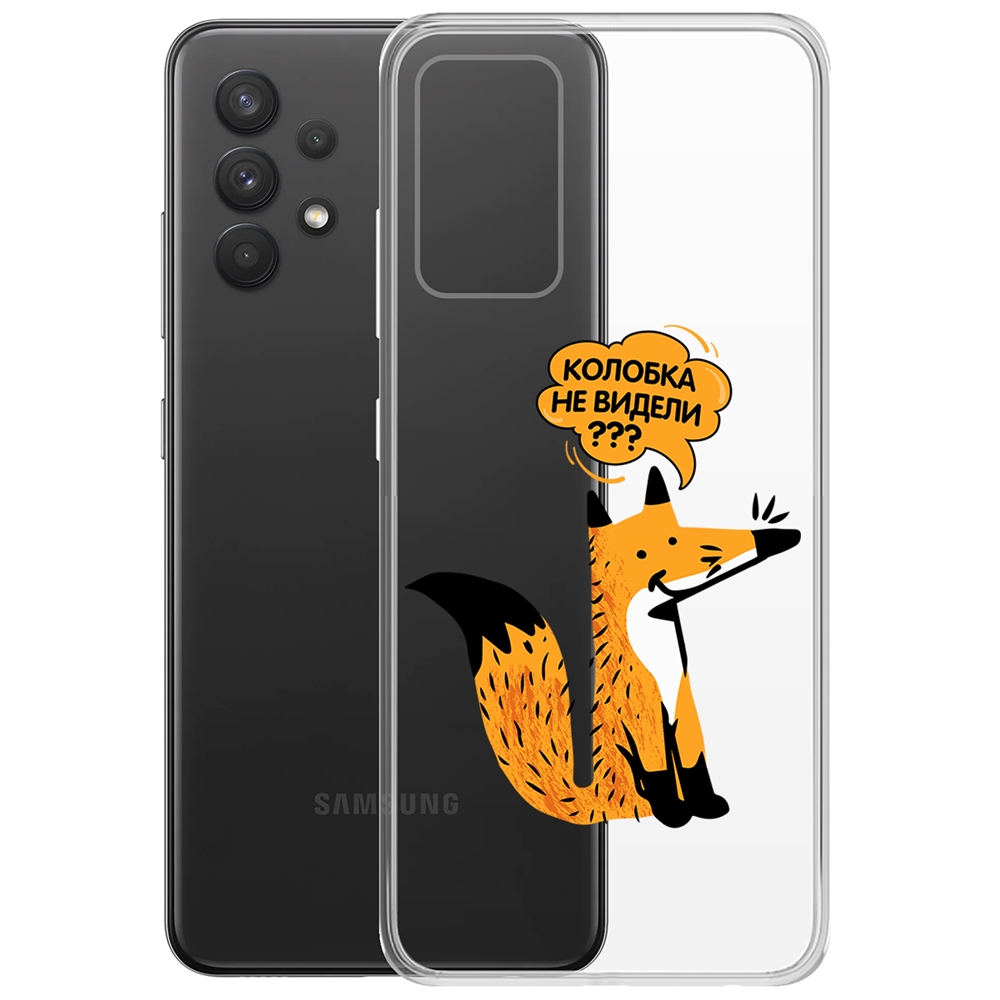 

Чехол-накладка Krutoff Clear Case Лиса для Samsung Galaxy A32, Прозрачный