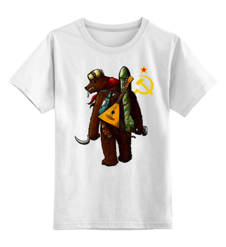 

Футболка детская Printio Angry russian bear цв. белый р. 104, Angry russian bear