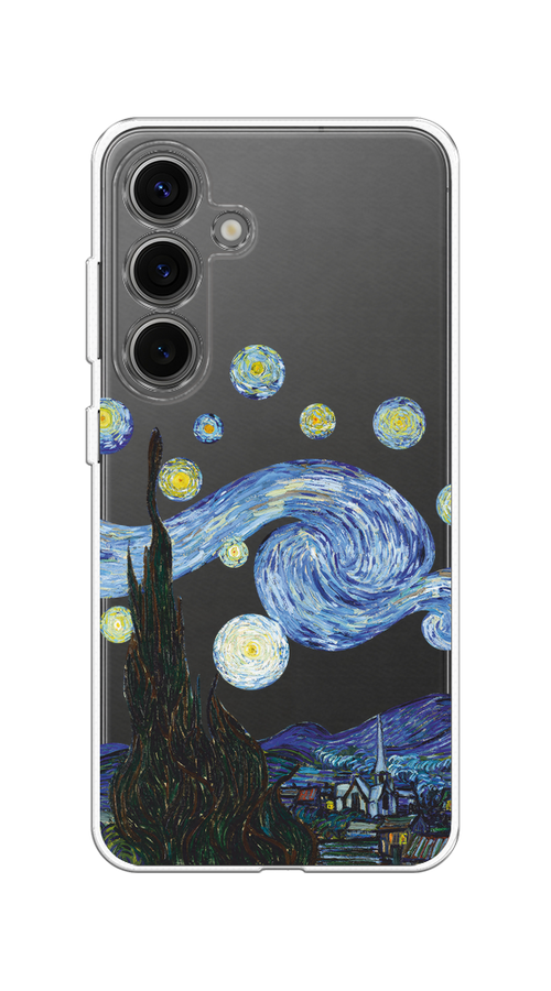

Чехол на Samsung Galaxy S25 "Ночь Ван Гога", Голубой;синий;черный, 2110350-1