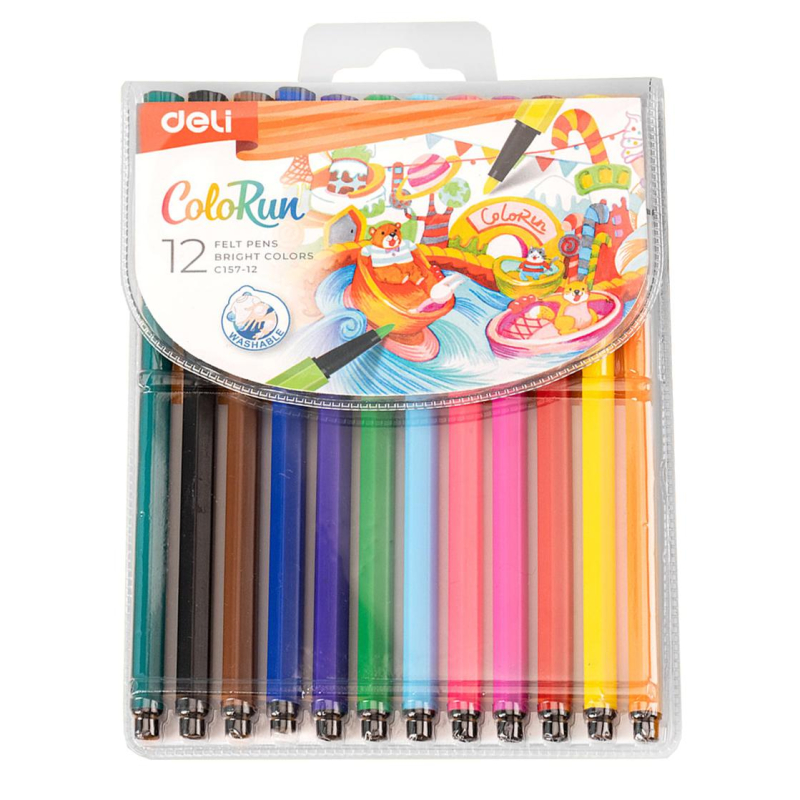 Фломастеры Deli ColoRun 12 цветов 707₽