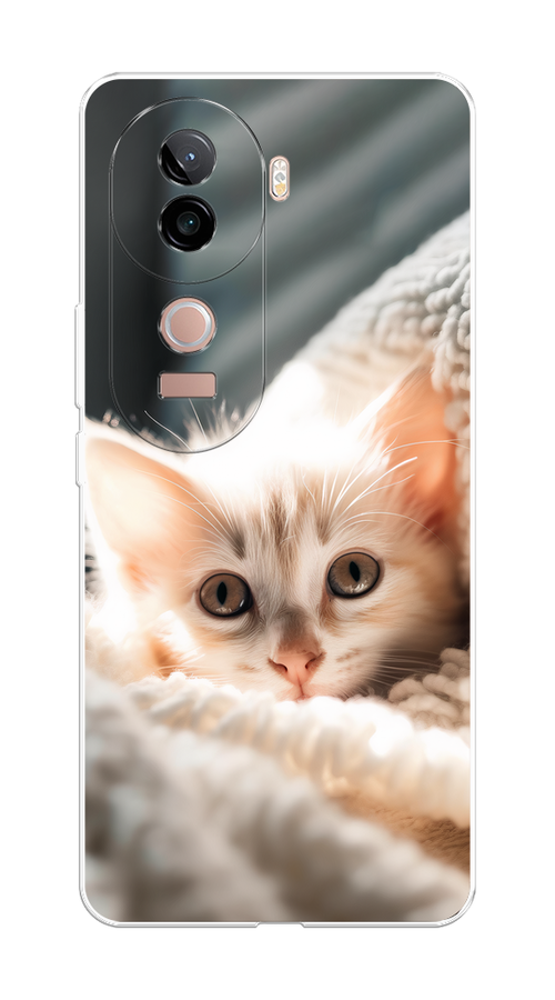 

Чехол на Vivo V40e "Белый шкодливый котенок", Серый;белый;бежевый;оранжевый, 2611950-1