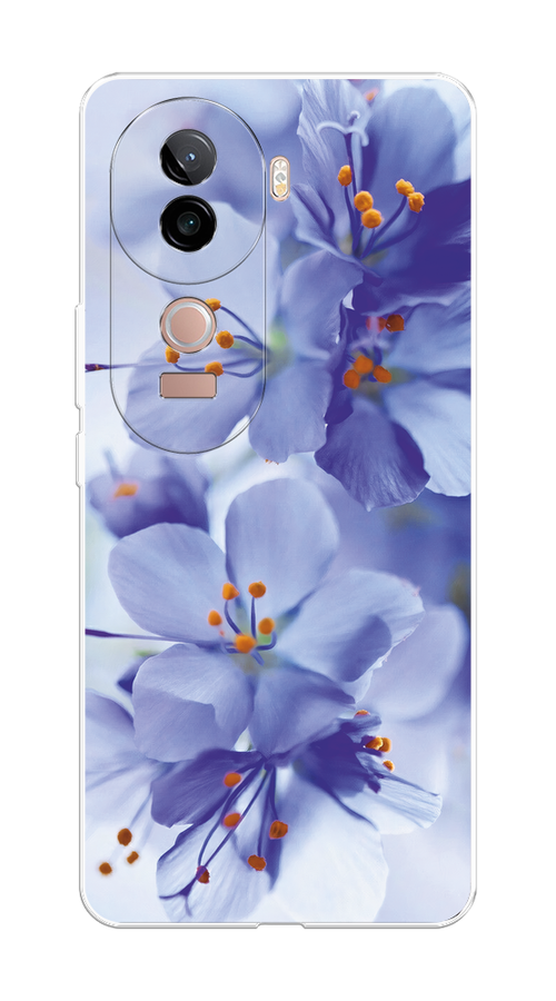 

Чехол на Vivo V40e "Фиолетовые цветки", Фиолетовый;синий, 2611950-1
