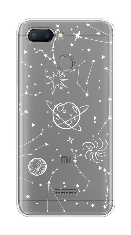

Чехол на Xiaomi Redmi 6 "Планеты в космосе", Белый, 33850-2