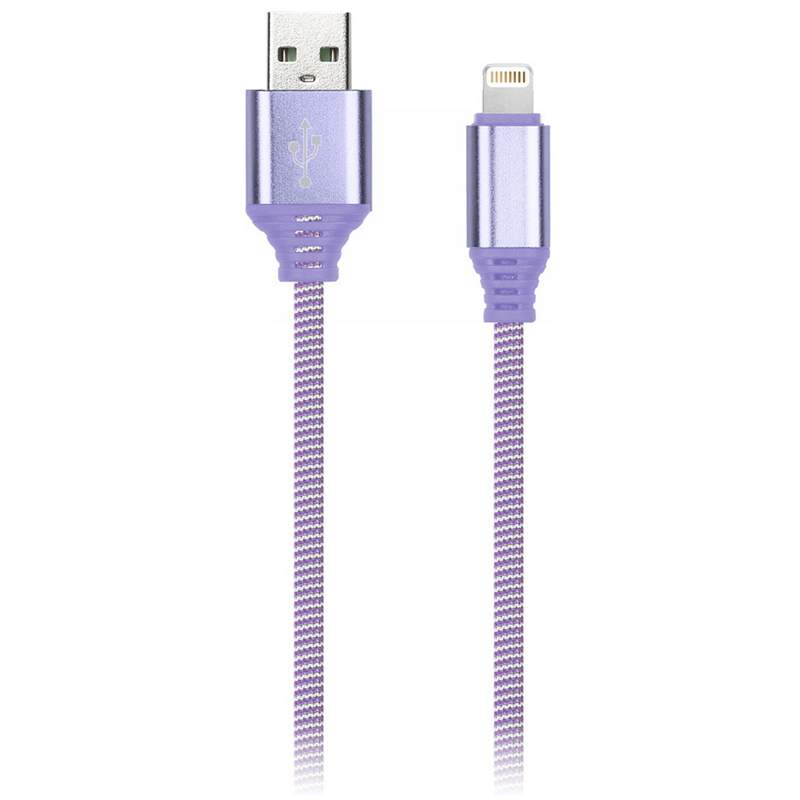 фото Кабель smartbuy usb - lightning вилка-вилка м (ik-512ns violet)