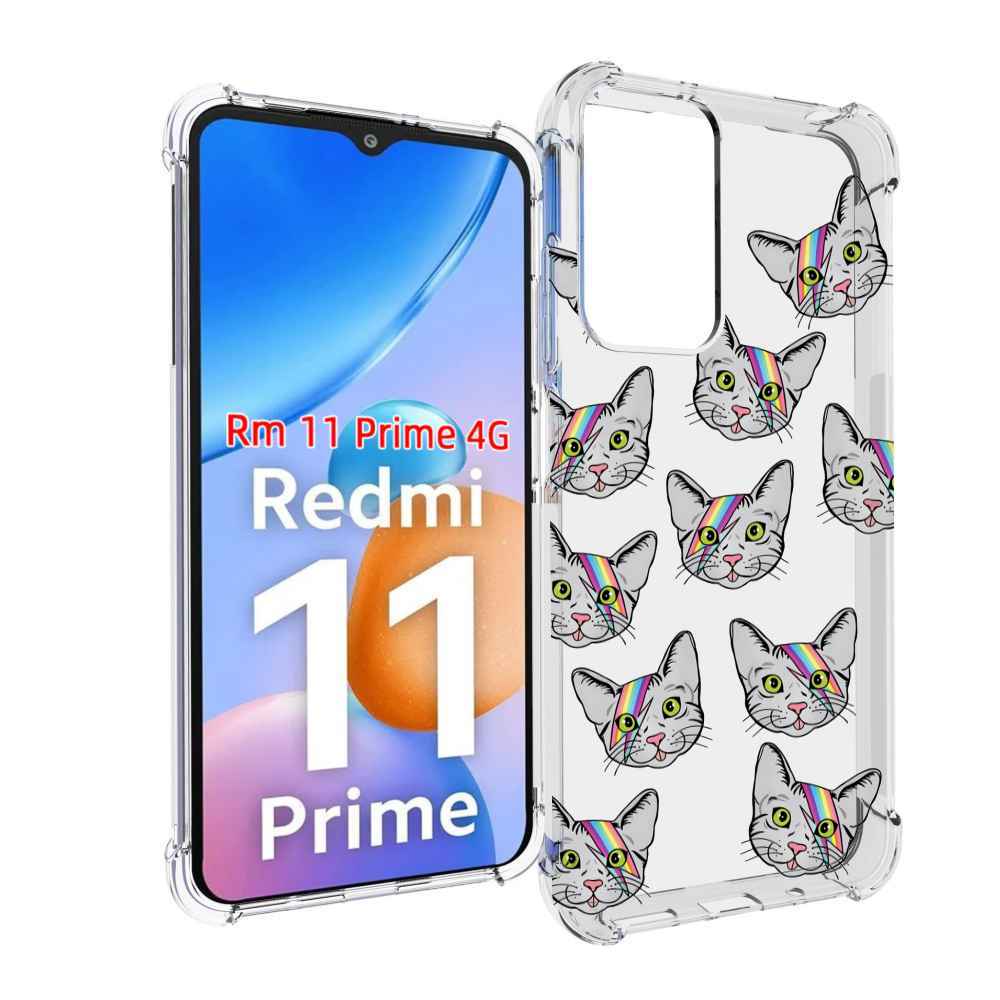 Чехол MyPads кот-с-молнией-на-лбу для Xiaomi Redmi 11 Prime 4G