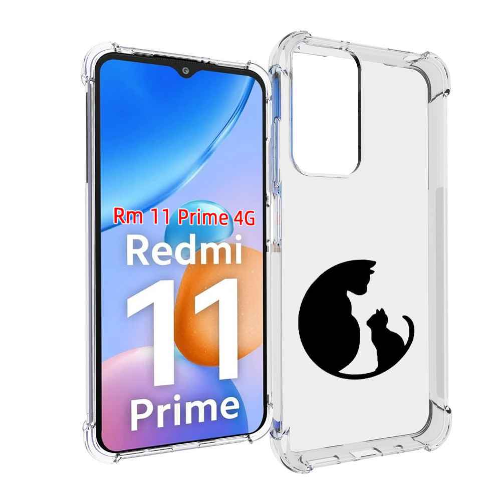 

Чехол MyPads коты в полукруге для Xiaomi Redmi 11 Prime 4G, Прозрачный, Tocco