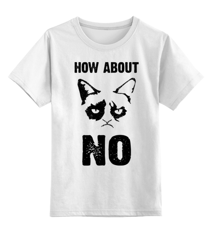 

Футболка детская Printio Grumpy cat. how about no! цв. белый р. 104, Grumpy cat. how about no!