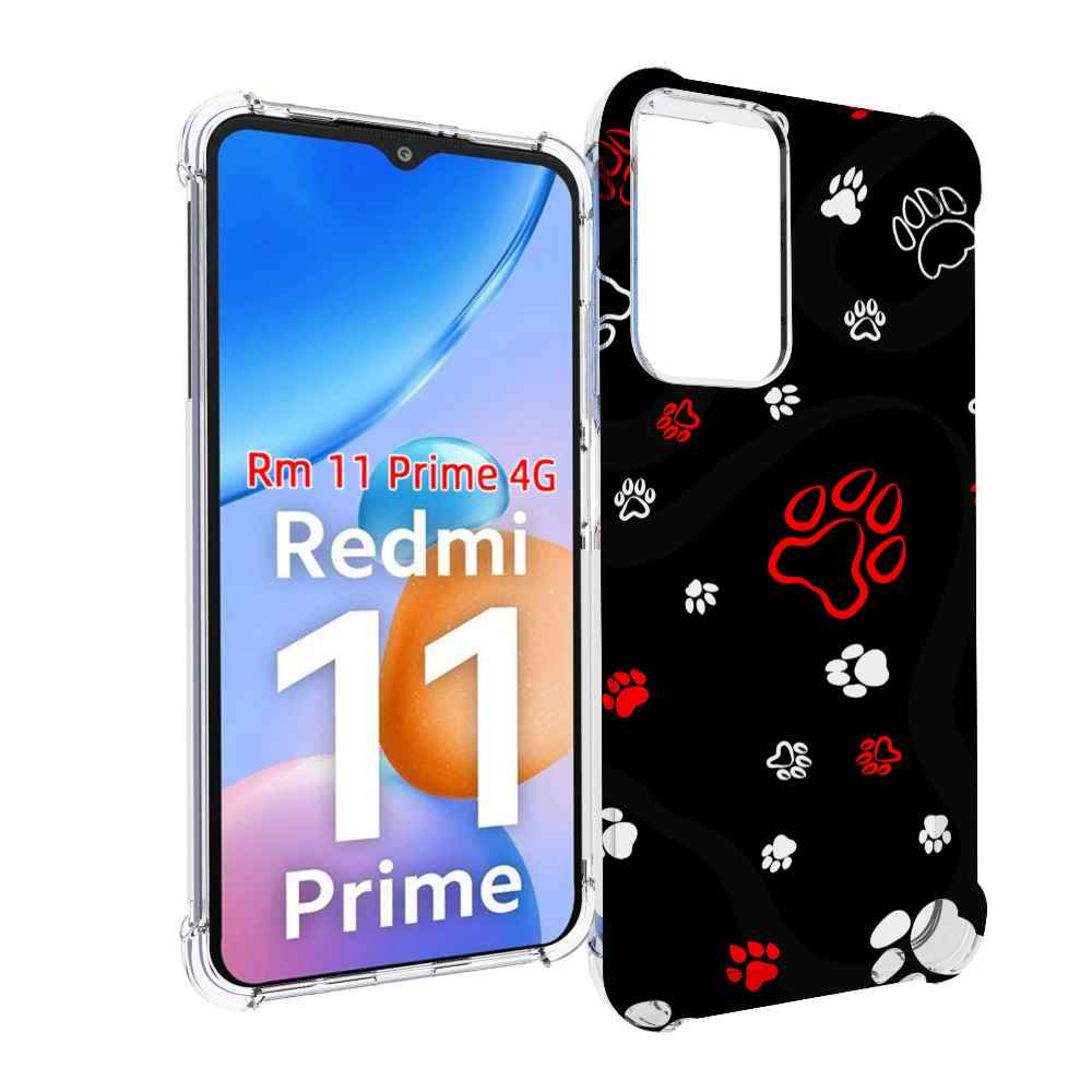 

Чехол MyPads кошачьи-лапки для Xiaomi Redmi 11 Prime 4G, Прозрачный, Tocco
