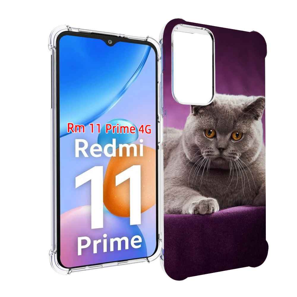 Чехол MyPads кошка британская короткая для Xiaomi Redmi 11 Prime 4G
