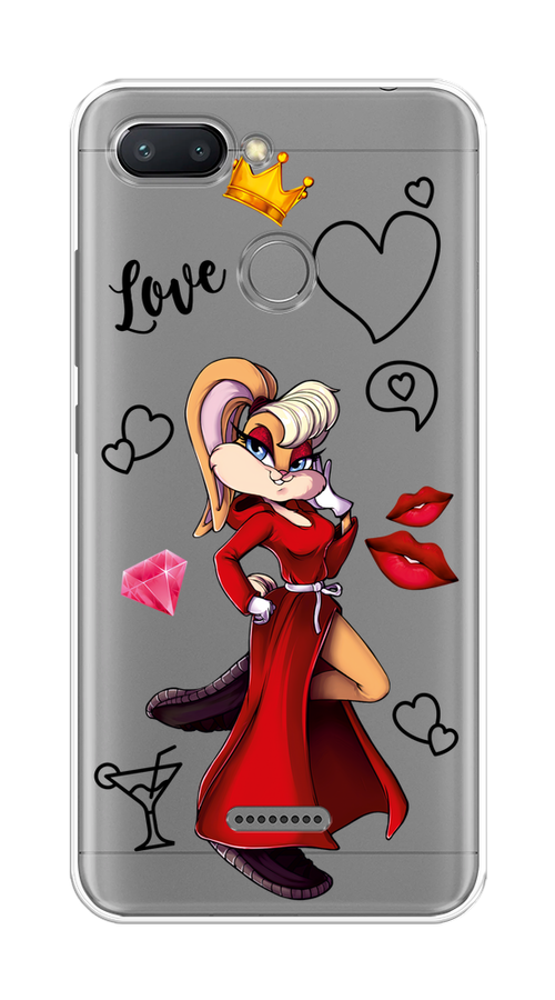 

Чехол на Xiaomi Redmi 6 "Rich Lola Bunny", Красный;бежевый;оранжевый, 33850-6