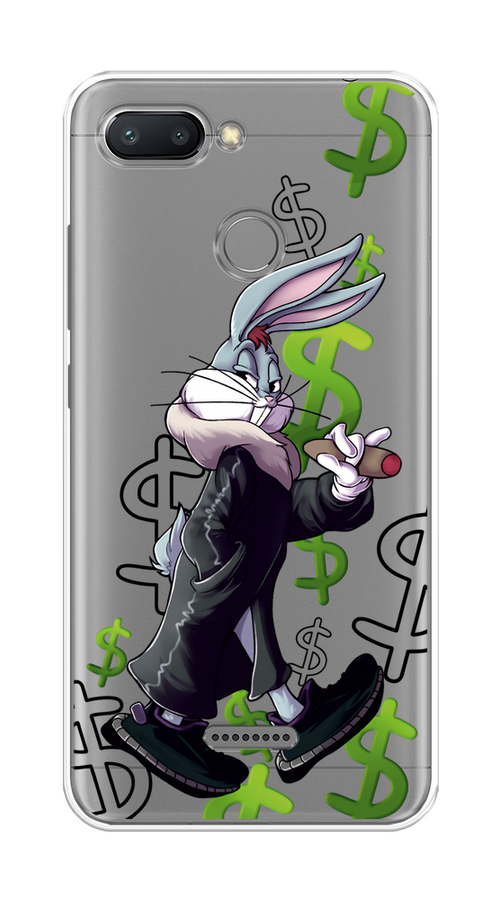 

Чехол на Xiaomi Redmi 6 "Rich Bugs Bunny", Зеленый;черный;голубой, 33850-6