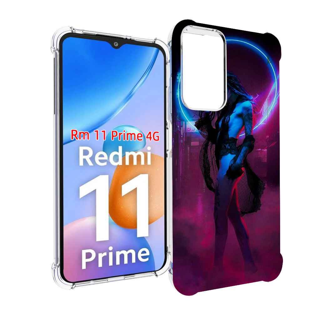 

Чехол MyPads красивая девушка в дыму неон женский для Xiaomi Redmi 11 Prime 4G, Прозрачный, Tocco