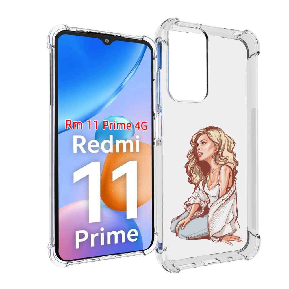 

Чехол MyPads красивая-девушка-в-белом женский для Xiaomi Redmi 11 Prime 4G, Прозрачный, Tocco